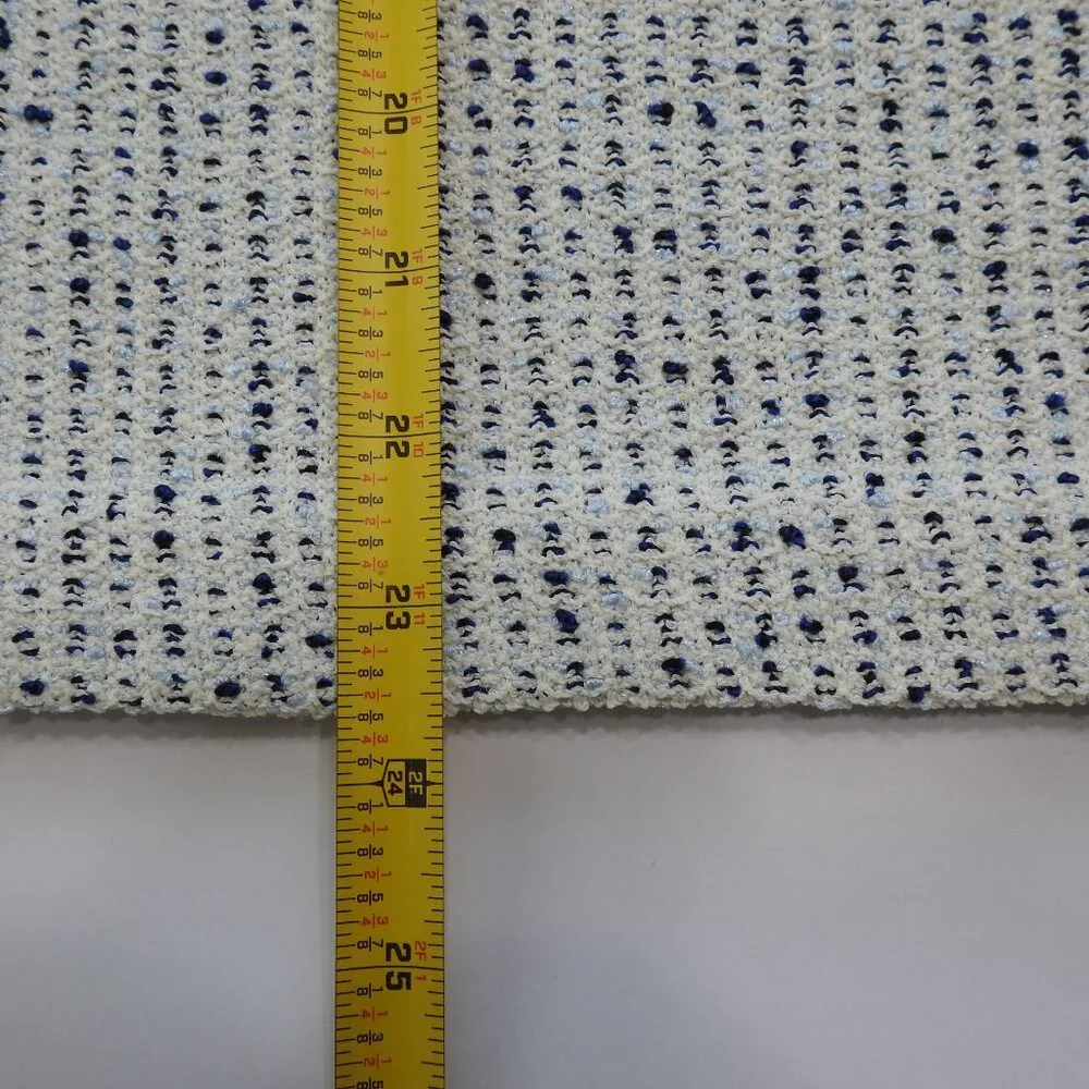 Vintage St John Collection Tweed Suit Sz 4 Made USA Navy White Black Accent - Picture 8 of 16